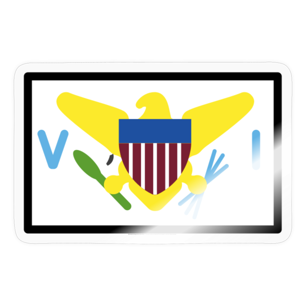 Flag: U.S. Virgin Islands Moji Sticker - Emoji.Express - transparent glossy