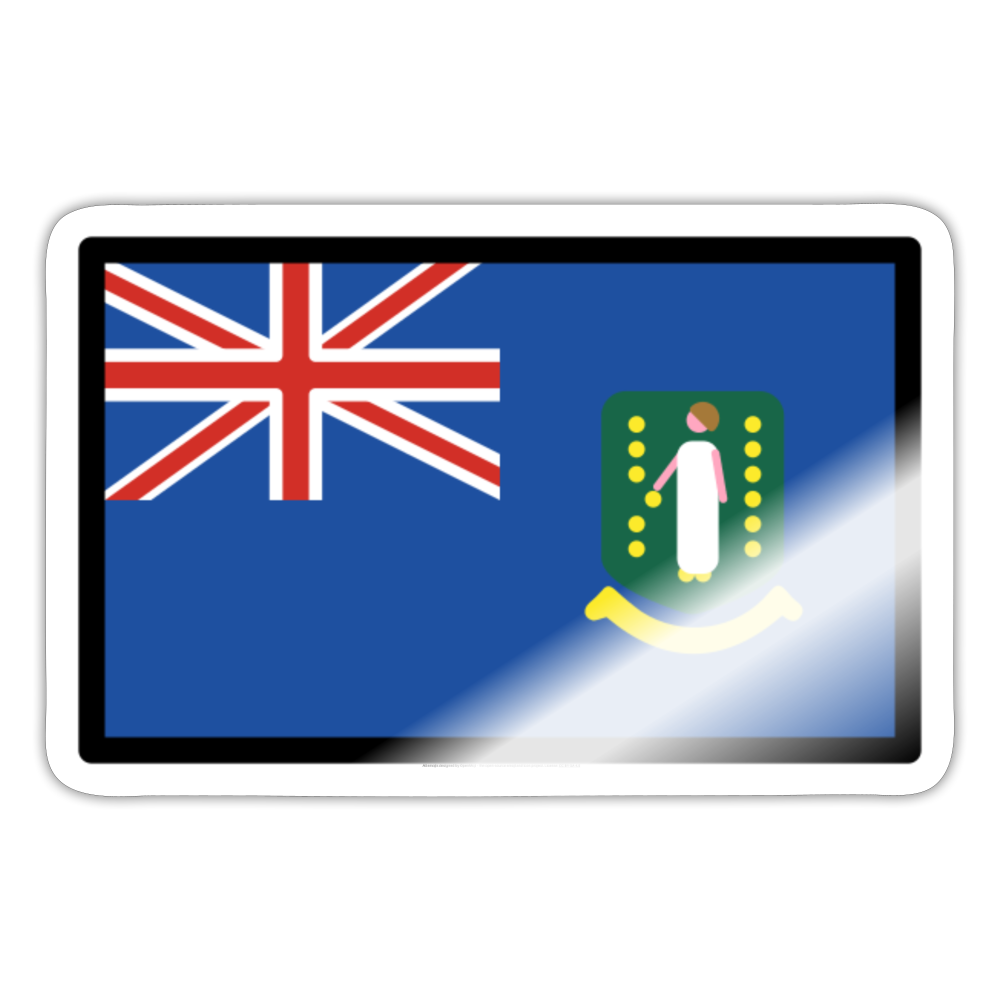 Flag: British Virgin Islands Moji Sticker - Emoji.Express - white glossy