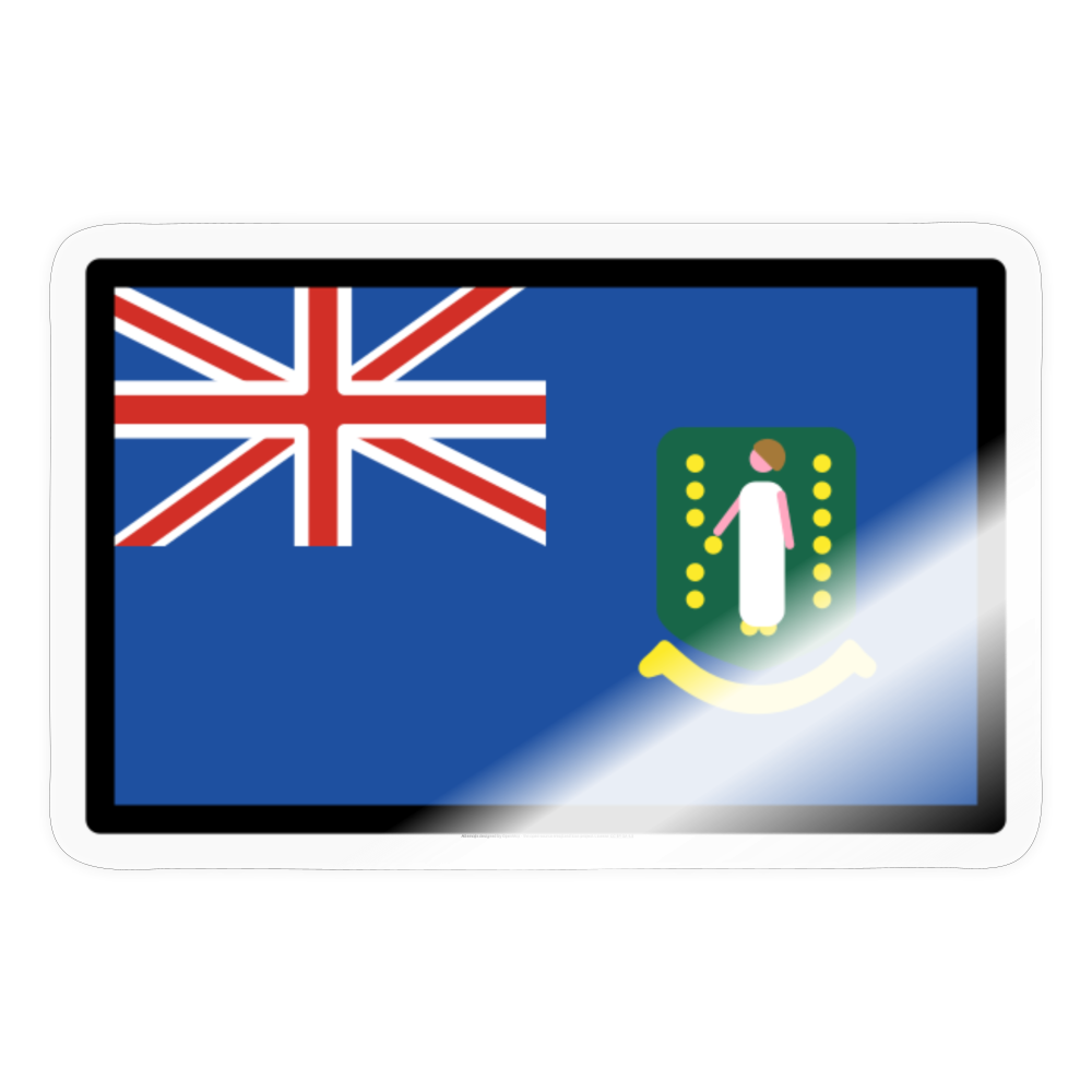 Flag: British Virgin Islands Moji Sticker - Emoji.Express - transparent glossy