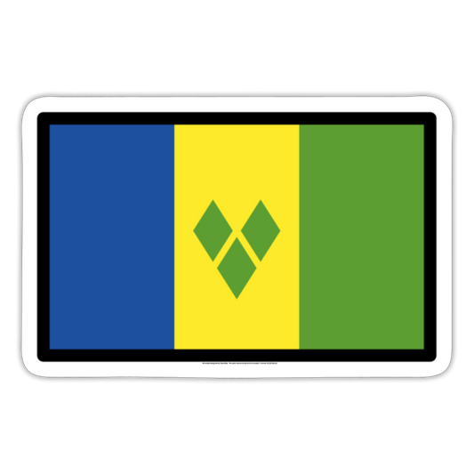 Flag: St. Vincent & Grenadines Moji Sticker - Emoji.Express - white matte