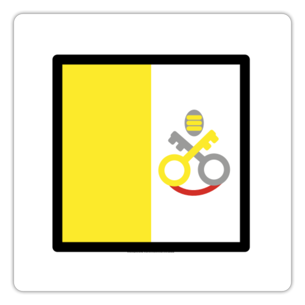 Flag: Vatican City Moji Sticker - Emoji.Express - white matte