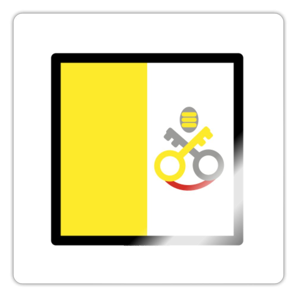 Flag: Vatican City Moji Sticker - Emoji.Express - white glossy