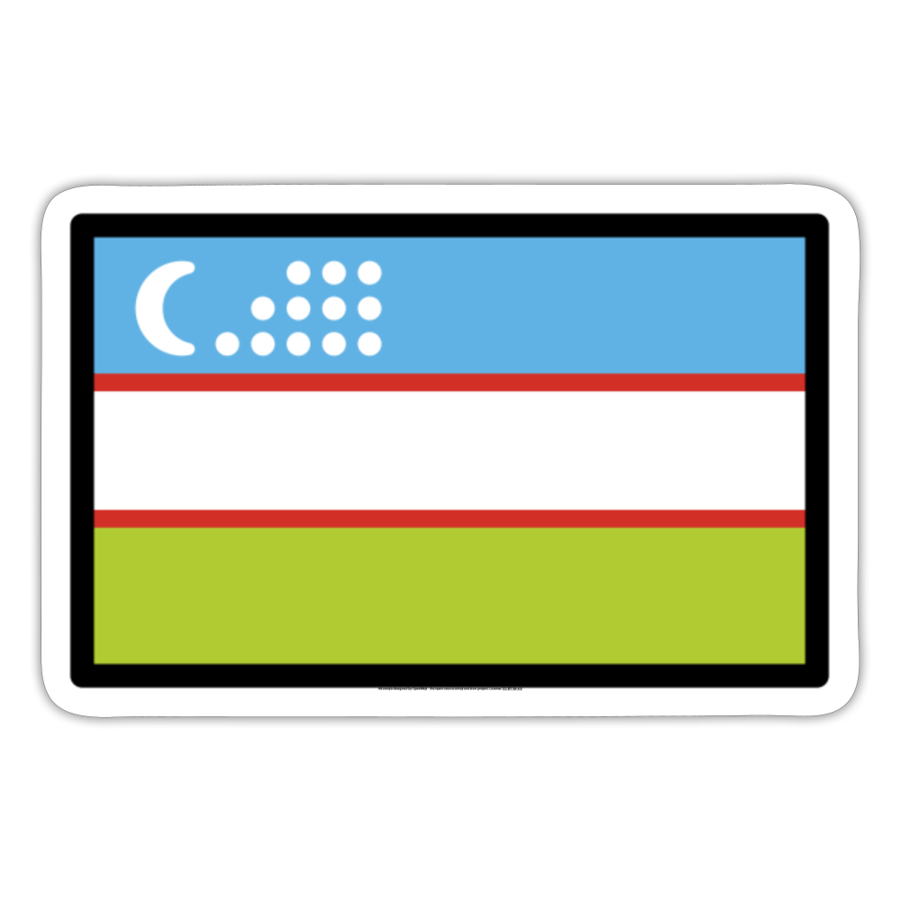 Flag: Uzbekistan Moji Sticker - Emoji.Express - white matte