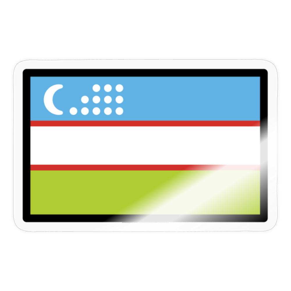 Flag: Uzbekistan Moji Sticker - Emoji.Express - transparent glossy