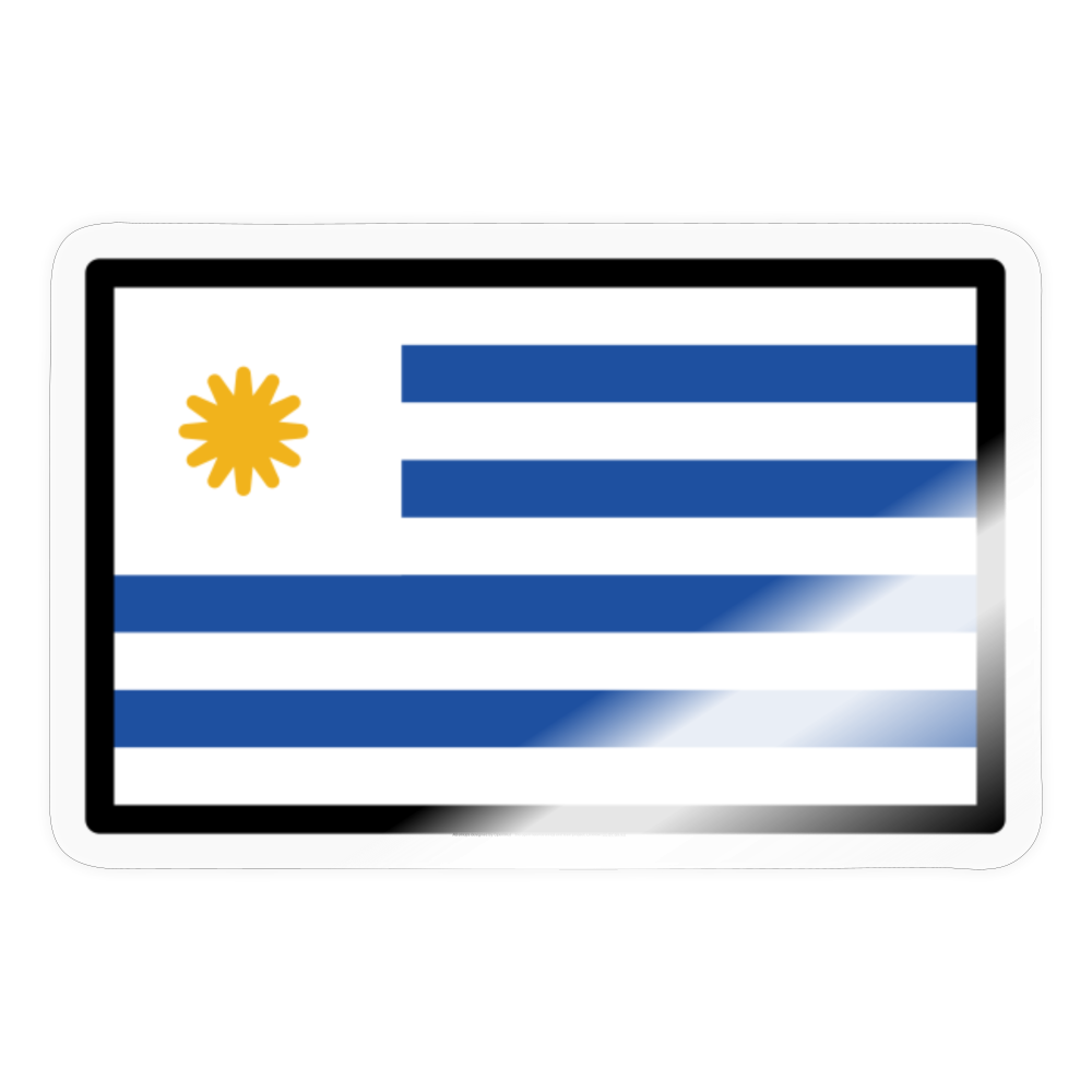 Flag: Uruguay Moji Sticker - Emoji.Express - transparent glossy