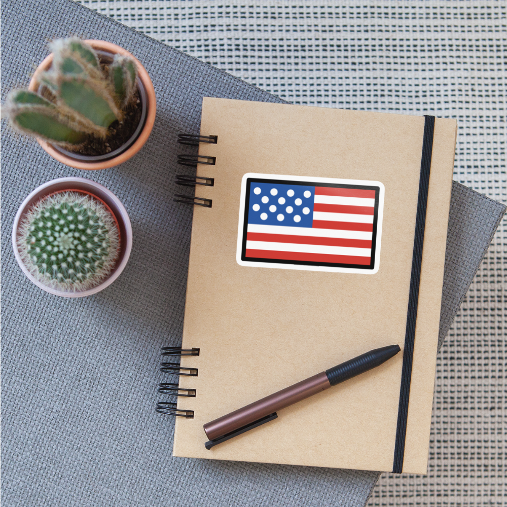 Flag: United States Moji Sticker - Emoji.Express - white glossy