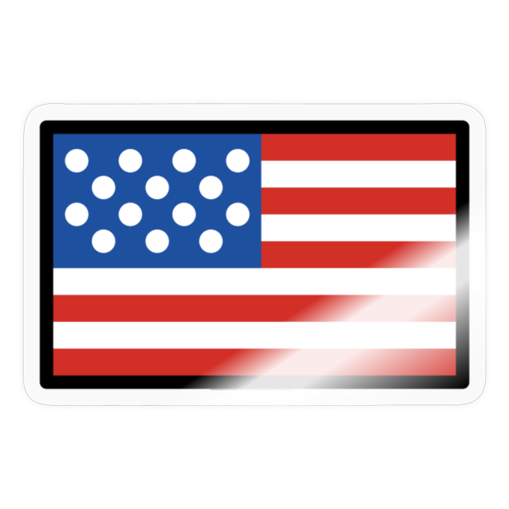 Flag: United States Moji Sticker - Emoji.Express - transparent glossy