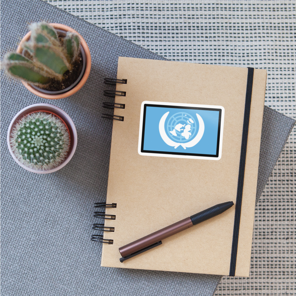 Flag: United Nations Moji Sticker - Emoji.Express - white glossy
