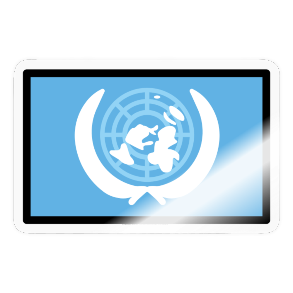 Flag: United Nations Moji Sticker - Emoji.Express - transparent glossy