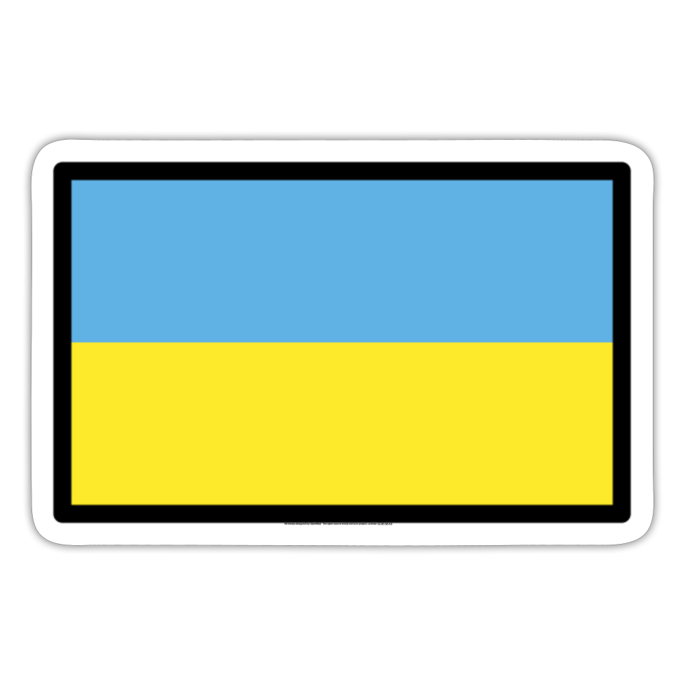 Flag: United Ukraine Moji Sticker - Emoji.Express - white matte