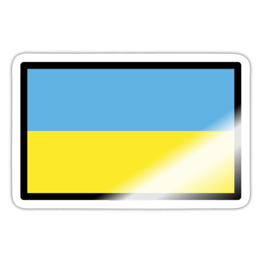 Flag: United Ukraine Moji Sticker - Emoji.Express - white glossy