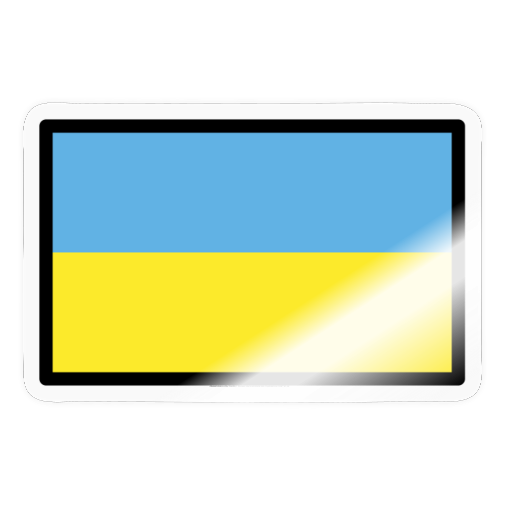 Flag: United Ukraine Moji Sticker - Emoji.Express - transparent glossy