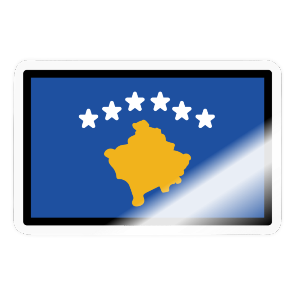 Flag: Kosovo Moji Sticker - Emoji.Express - transparent glossy