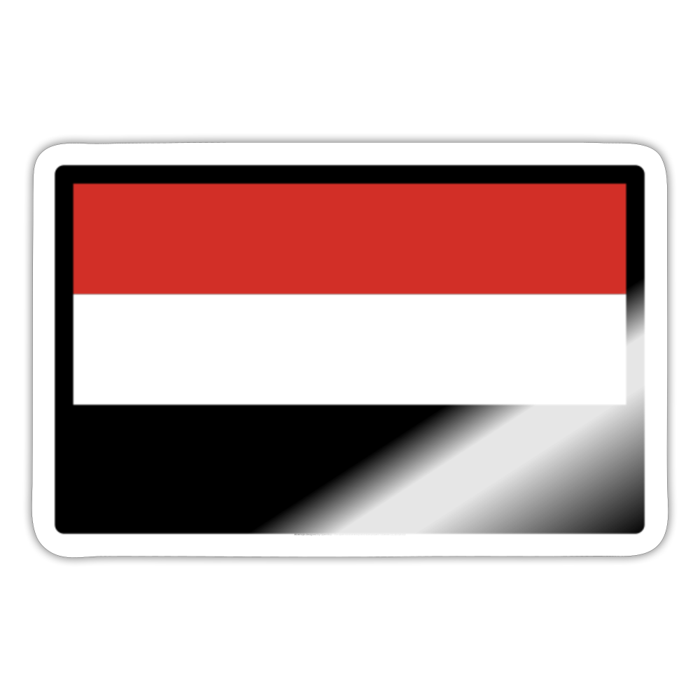 Flag: Yemen Moji Sticker - Emoji.Express - white glossy