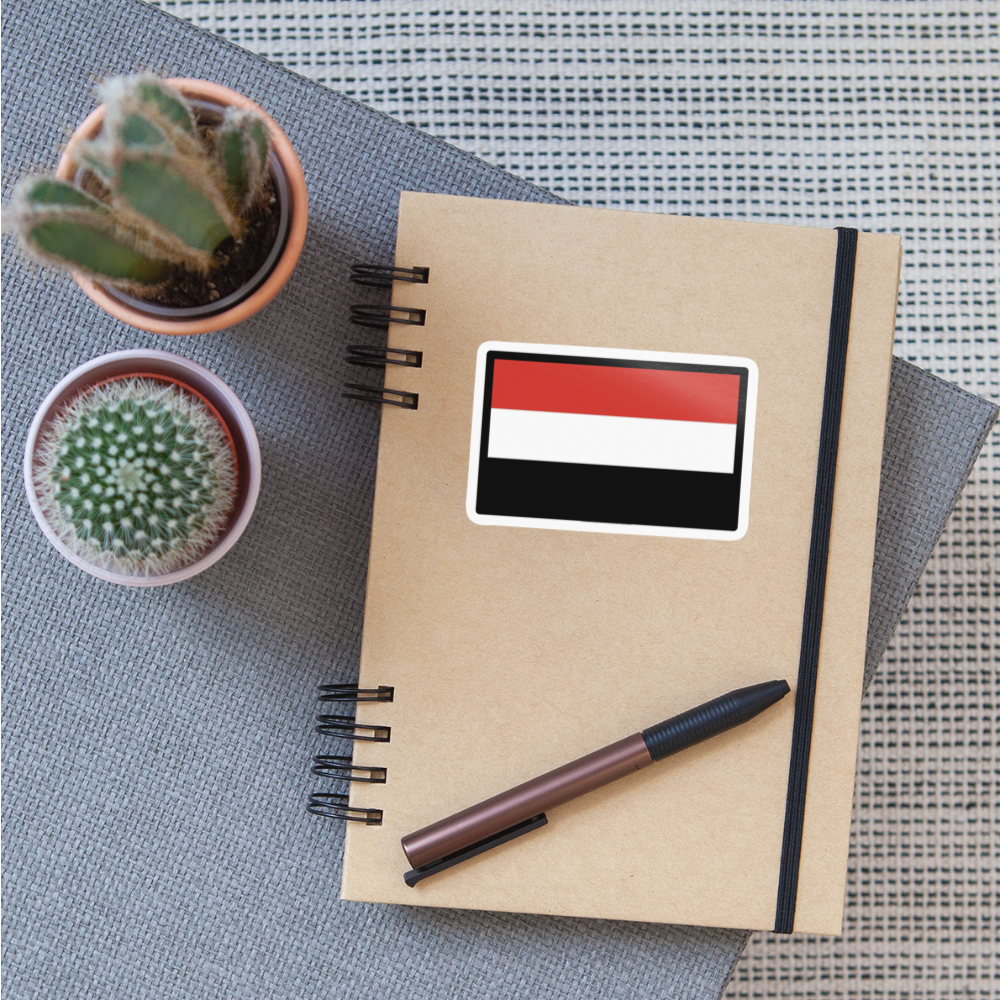 Flag: Yemen Moji Sticker - Emoji.Express - white glossy