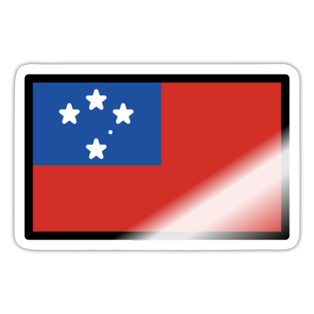 Flag: Samoa Moji Sticker - Emoji.Express - white glossy