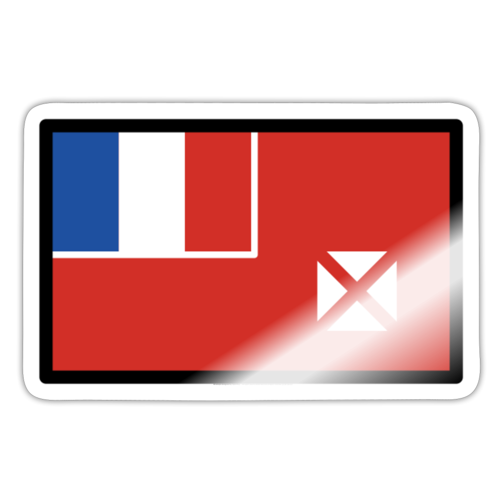 Flag: Wallis & Futuna Moji Sticker - Emoji.Express - white glossy