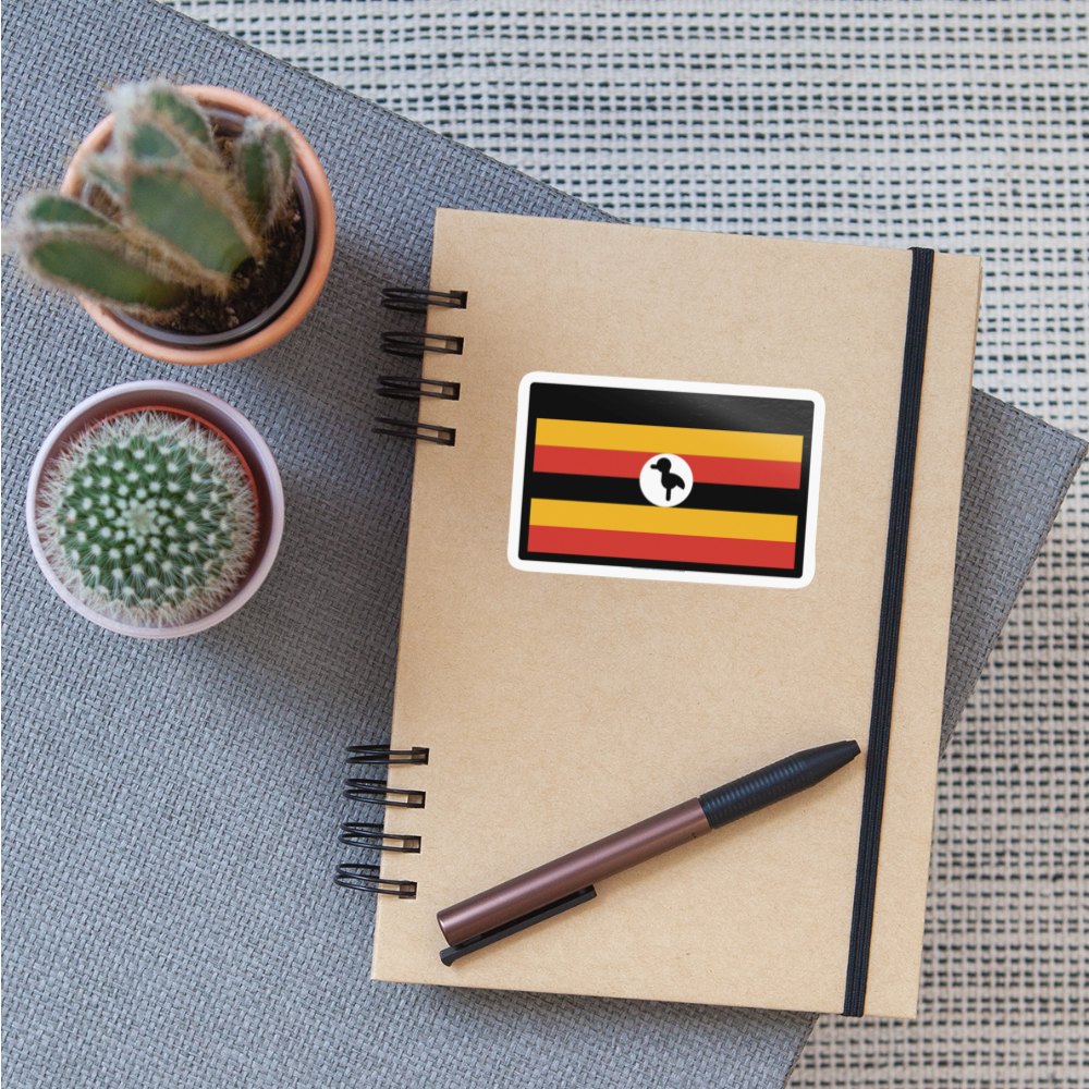 Flag: Uganda Moji Sticker - Emoji.Express - white glossy