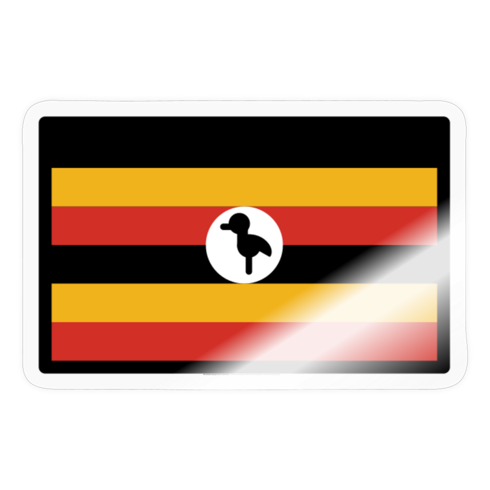 Flag: Uganda Moji Sticker - Emoji.Express - transparent glossy