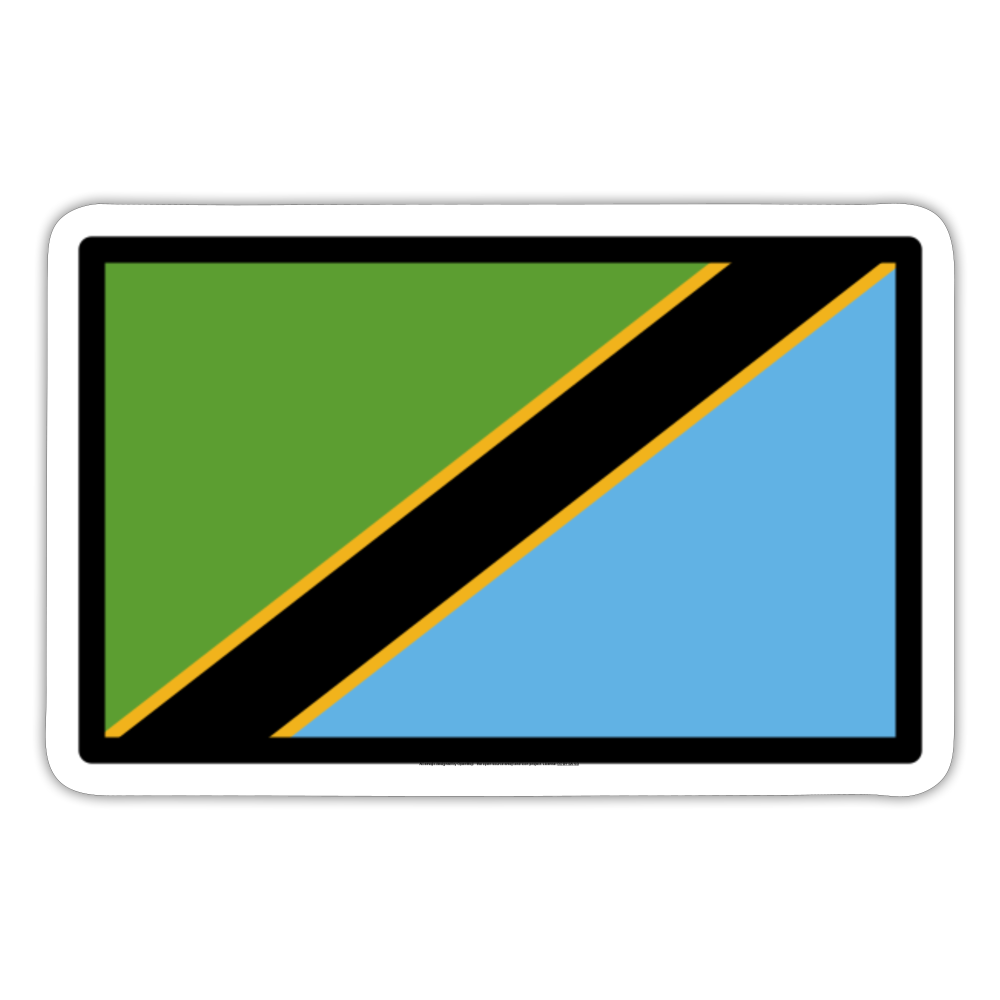 Flag: Tanzania Moji Sticker - Emoji.Express - white matte