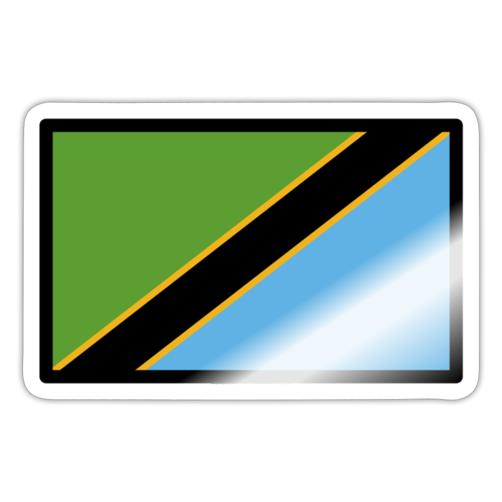 Flag: Tanzania Moji Sticker - Emoji.Express - white glossy