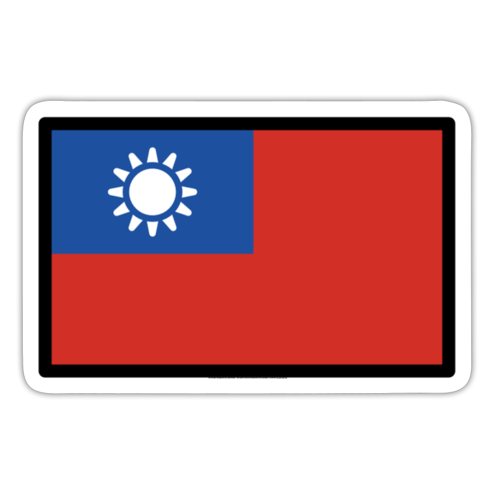 Flag: Taiwan Moji Sticker - Emoji.Express - white matte