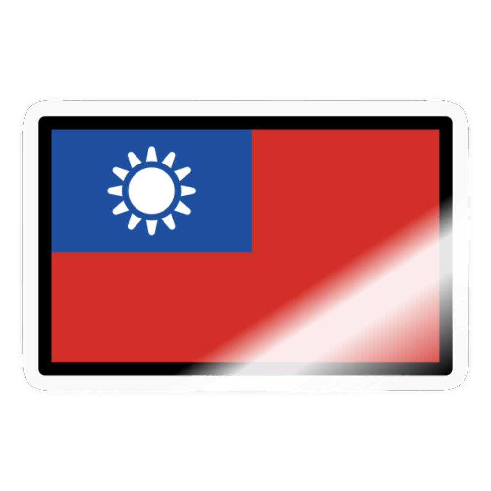 Flag: Taiwan Moji Sticker - Emoji.Express - transparent glossy