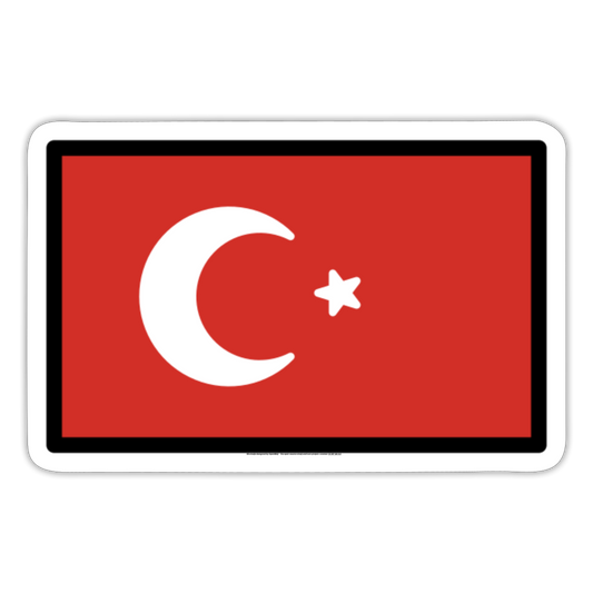 Flag: Turkey Moji Sticker - Emoji.Express - white matte
