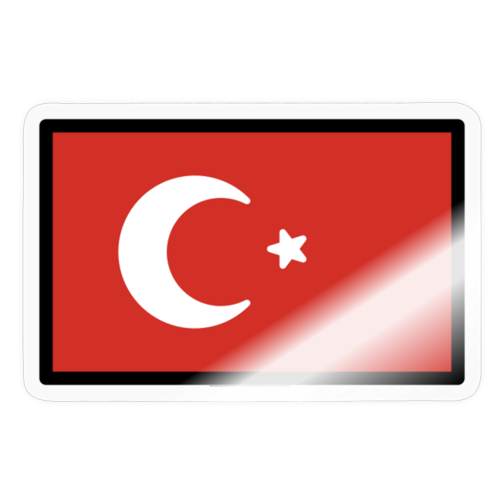 Flag: Turkey Moji Sticker - Emoji.Express - transparent glossy
