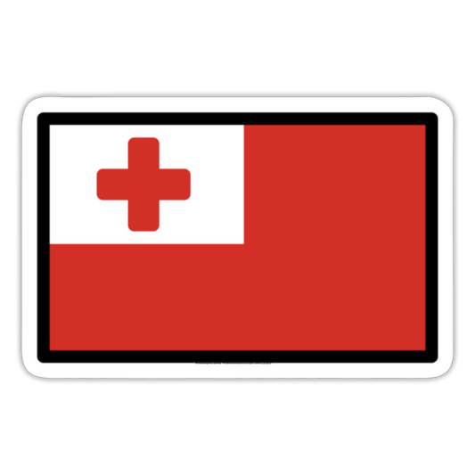 Flag: Tonga Moji Sticker - Emoji.Express - white matte