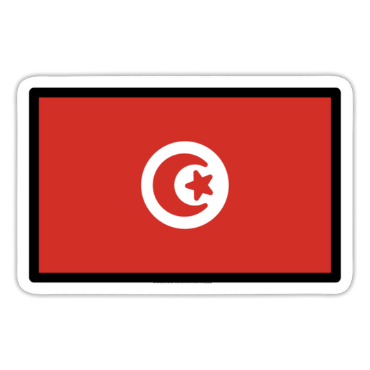 Flag: Tunsia Moji Sticker - Emoji.Express - white matte