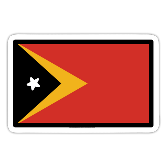 Flag: Timor-Leste Moji Sticker - Emoji.Express - white matte