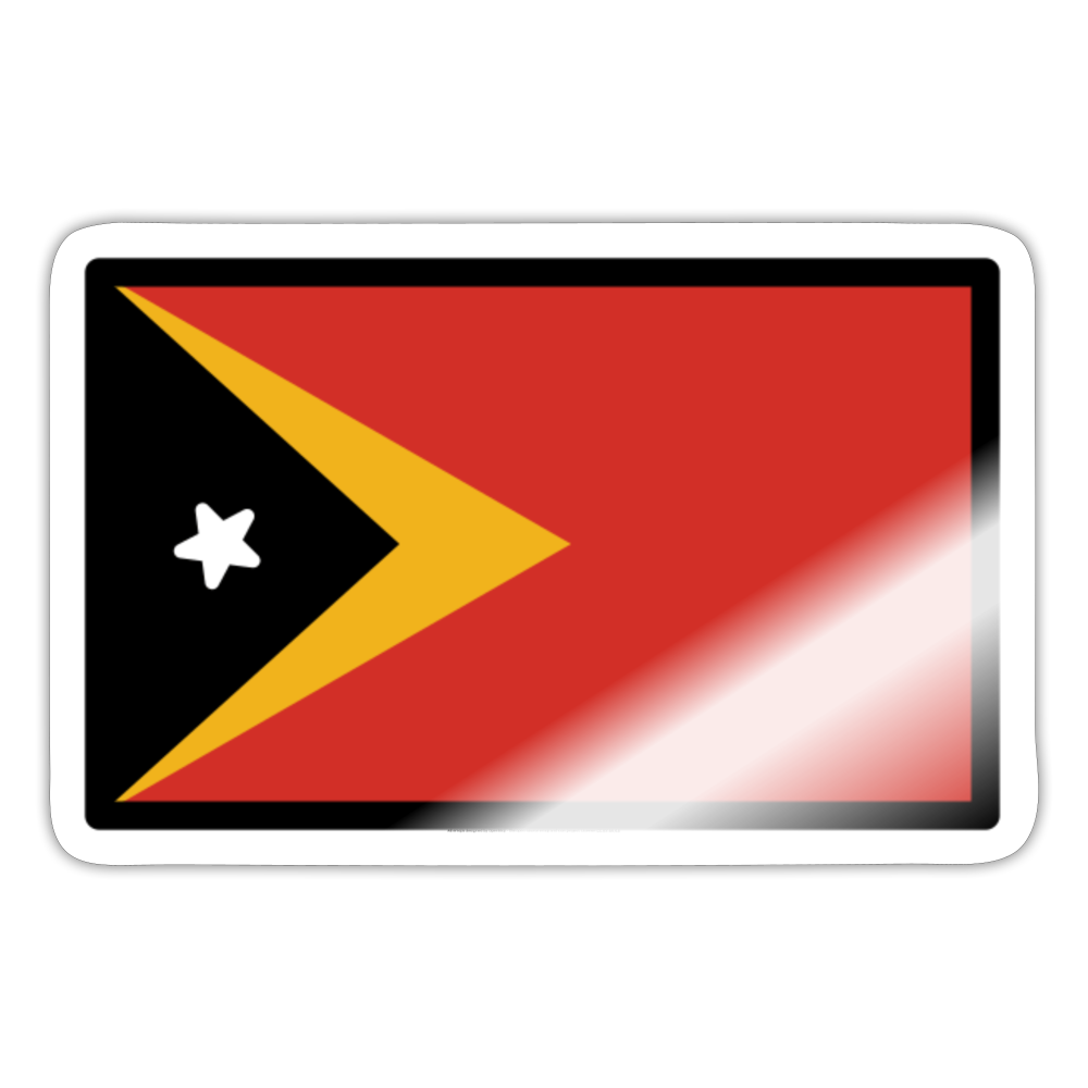 Flag: Timor-Leste Moji Sticker - Emoji.Express - white glossy