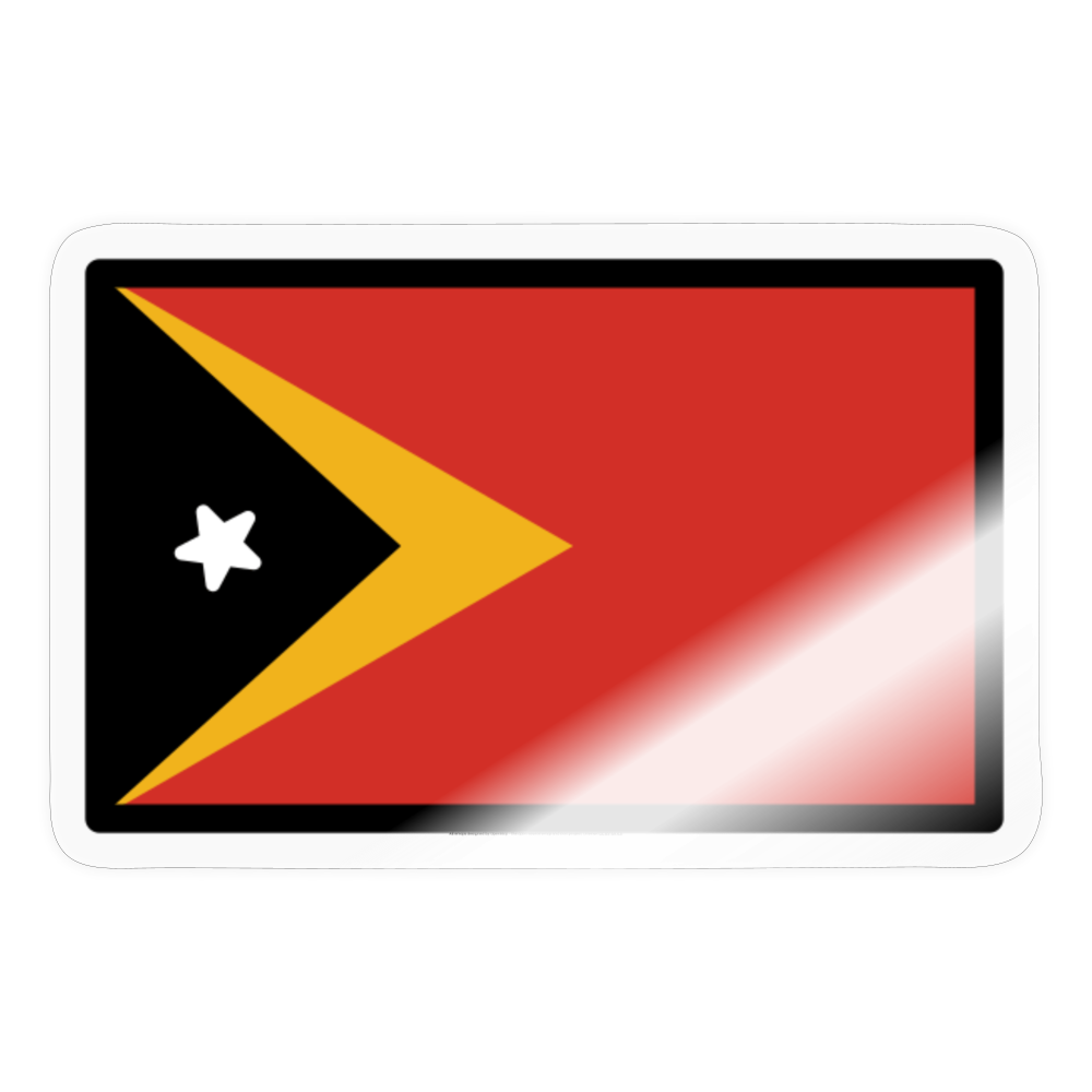 Flag: Timor-Leste Moji Sticker - Emoji.Express - transparent glossy