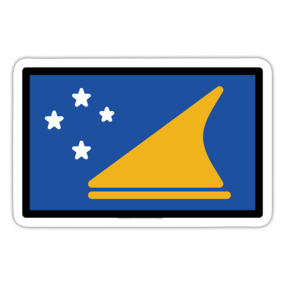 Flag: Tokelau Moji Sticker - Emoji.Express - white matte