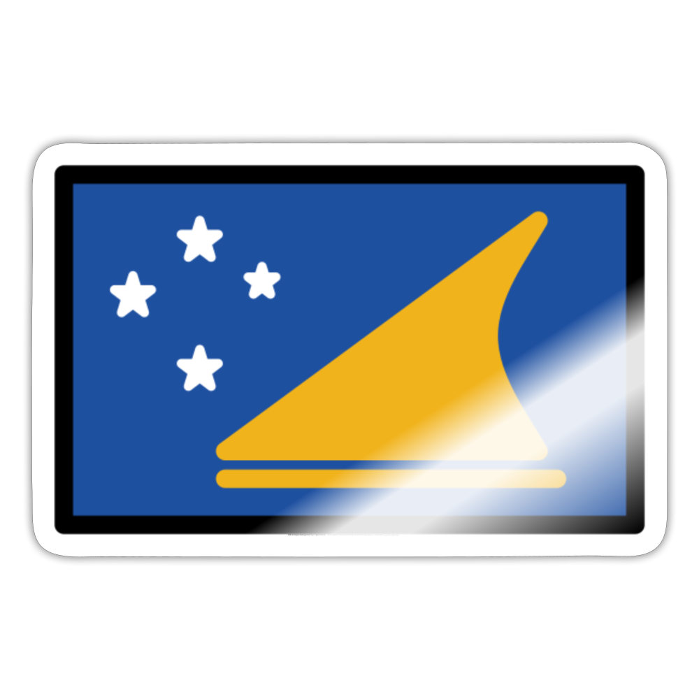 Flag: Tokelau Moji Sticker - Emoji.Express - white glossy