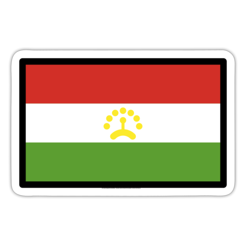 Flag: Tajikistan Moji Sticker - Emoji.Express - white matte