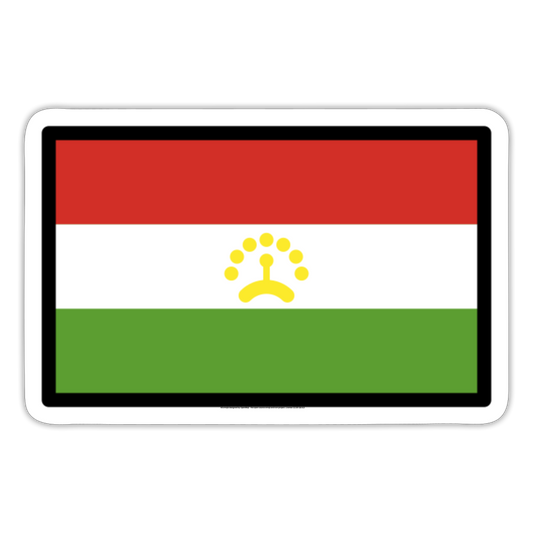 Flag: Tajikistan Moji Sticker - Emoji.Express - white matte