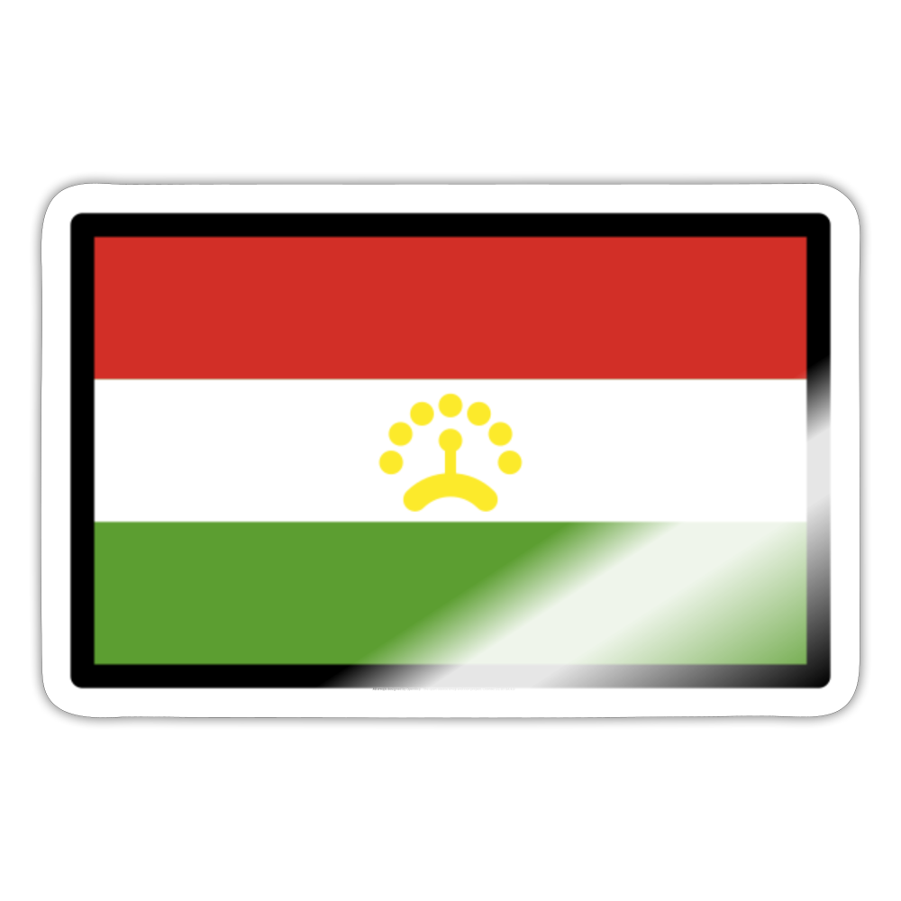 Flag: Tajikistan Moji Sticker - Emoji.Express - white glossy
