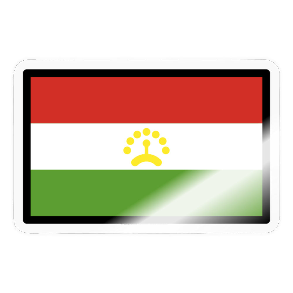 Flag: Tajikistan Moji Sticker - Emoji.Express - transparent glossy