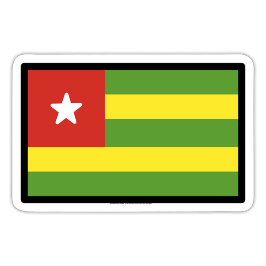 Flag: Togo Moji Sticker - Emoji.Express - white matte