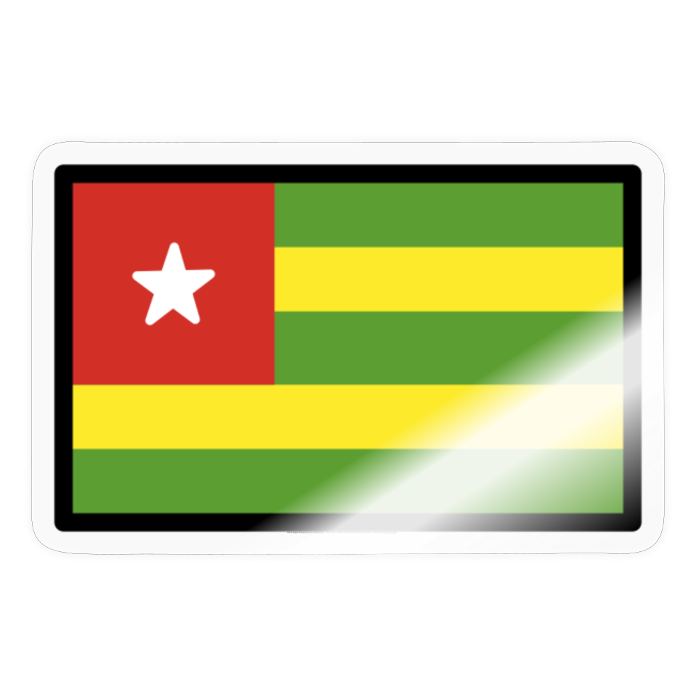 Flag: Togo Moji Sticker - Emoji.Express - transparent glossy