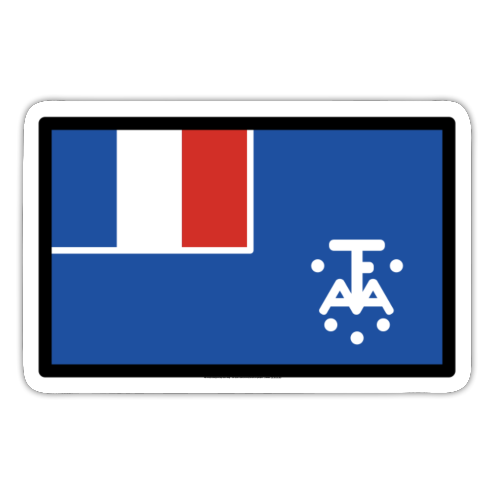 Flag: French Southern Territories Moji Sticker - Emoji.Express - white matte