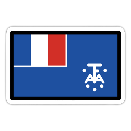 Flag: French Southern Territories Moji Sticker - Emoji.Express - white matte