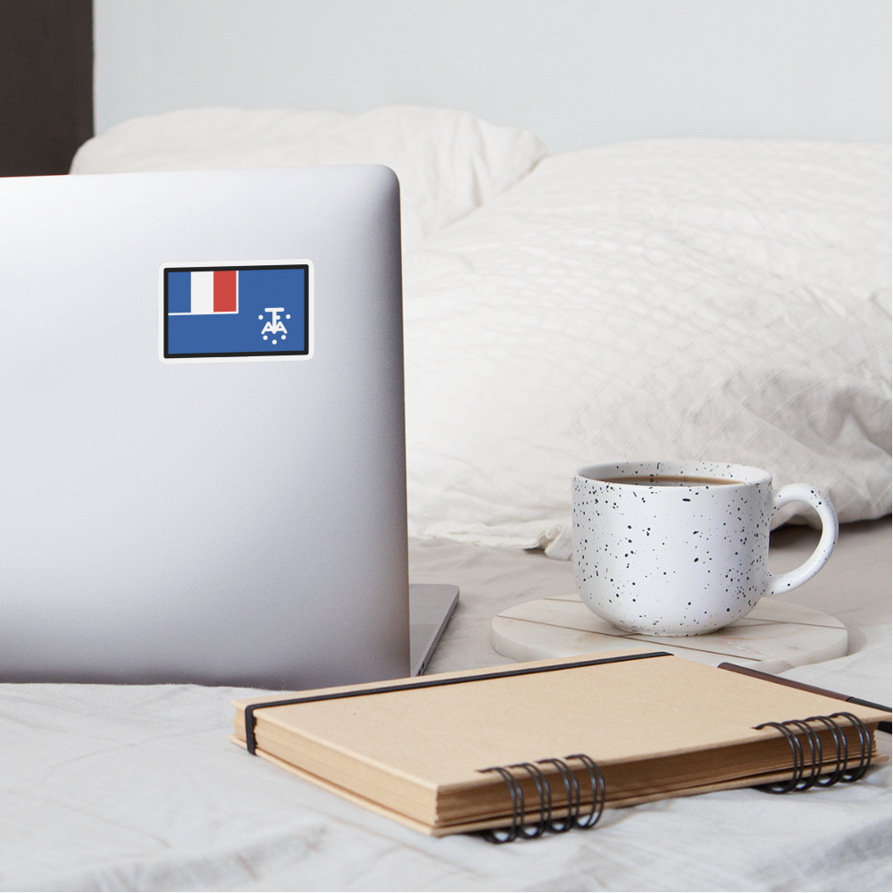 Flag: French Southern Territories Moji Sticker - Emoji.Express - white matte