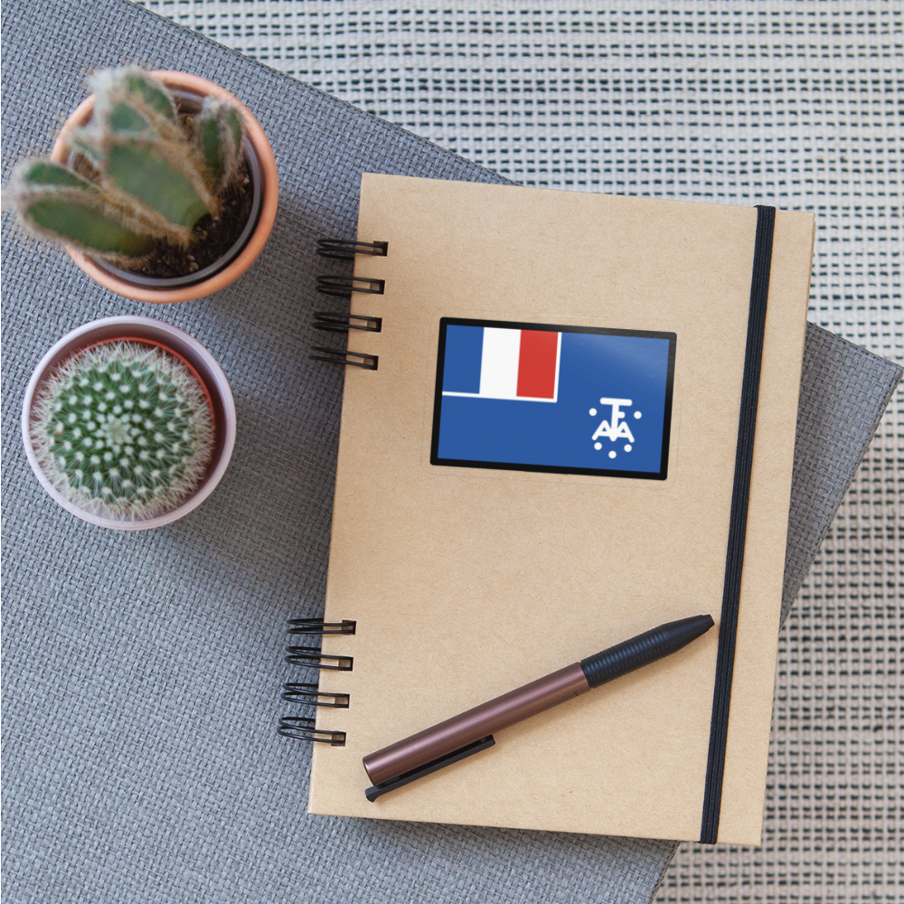 Flag: French Southern Territories Moji Sticker - Emoji.Express - transparent glossy