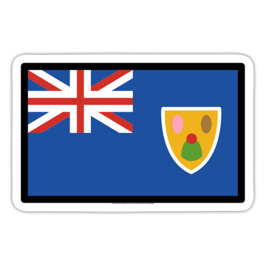 Flag: Turks & Caicos Islands Moji Sticker - Emoji.Express - white matte