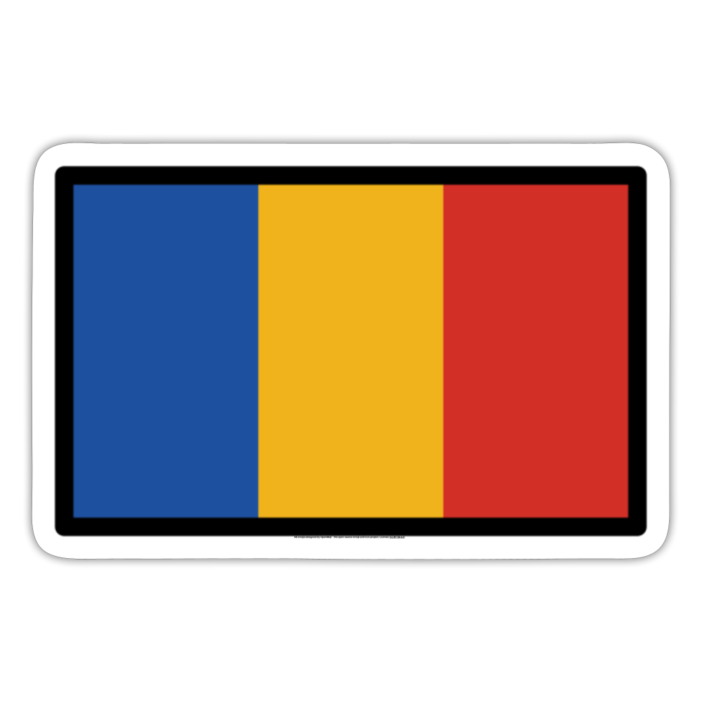 Flag: Chad Moji Sticker - Emoji.Express - white matte
