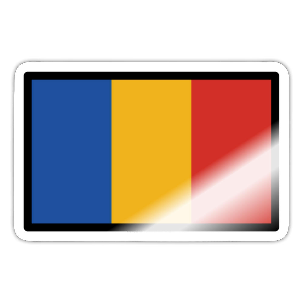 Flag: Chad Moji Sticker - Emoji.Express - white glossy