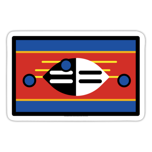 Flag: Eswatini Moji Sticker - Emoji.Express - white matte